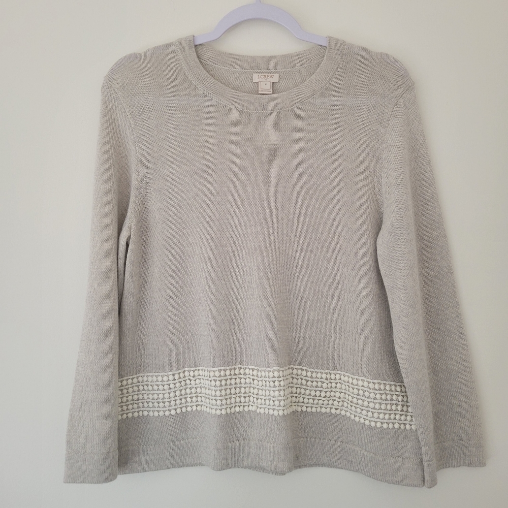 J.Crew‎ Merino Wool Blend Minimalist Demure Knit Top M
